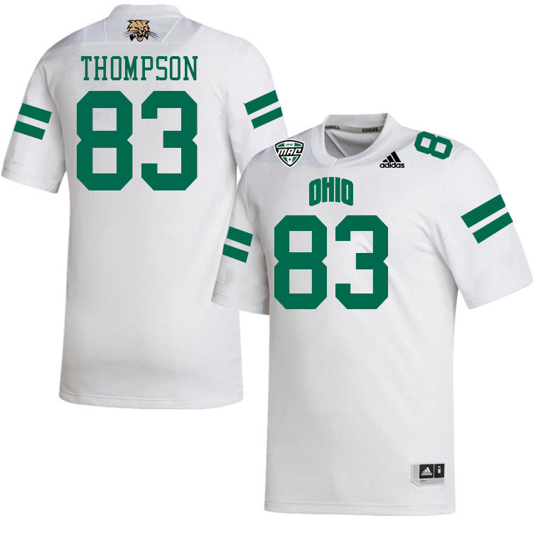 Ohio Bobcats #83 Hunter Thompson College Football Jerseys Stitched-White